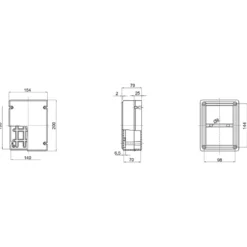 Cassetta di derivazione stagna IP56 mm.190 x 140 x 70 con pareti lisce GEWISS GW44207
