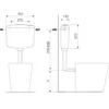 Cassetta di scarico wc esterna a zaino mod. HIVORY con start e stop 6/7 lt.