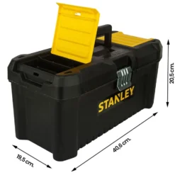 Cassetta portautensili in plastica STANLEY STST1-75518 cm.40,6 x 20,5 x 19,5 cerniera in metallo