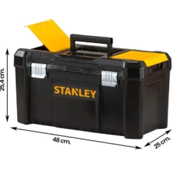 Cassetta portautensili in plastica STANLEY STST1-75521 cm.48 x 25,4 x 25 cerniere in metallo