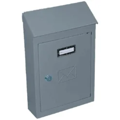 Cassetta postale in lamiera verniciata cm.31 x 20 x 6,5 grigia