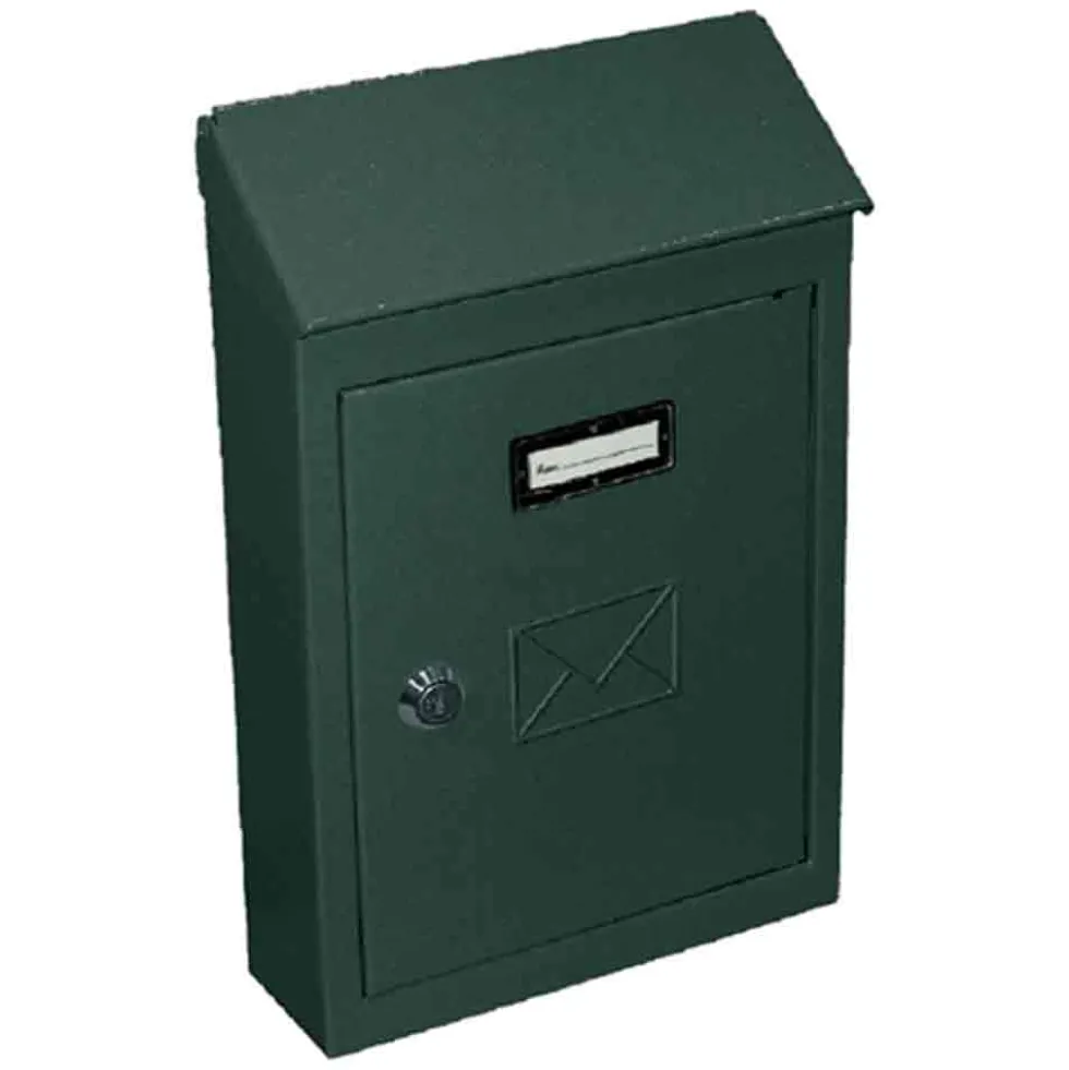 Cassetta postale in lamiera verniciata cm.31 x 20 x 6,5 verde