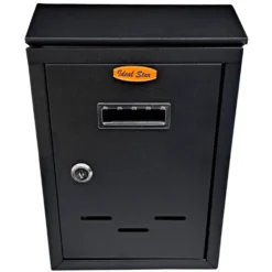 Cassetta postale in metallo IDEAL STAR 2500 cm.20 x 6 x 30h nera
