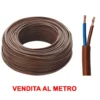 Cavo elettrico bipolare FS18OR 2 x 2,5 marrone vendita al metro