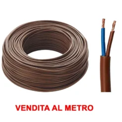 Cavo elettrico bipolare FS18OR 2 x 2,5 marrone vendita al metro