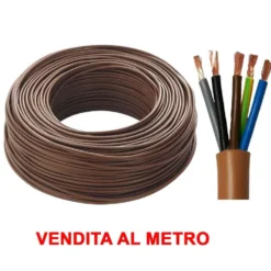 Cavo elettrico pentapolare FS18OR 5 x 1,5 marrone vendita al metro