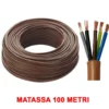 Cavo elettrico pentapolare FS18OR18 5 x 1,5 marrone matassa mt.100