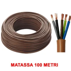 Cavo elettrico pentapolare FS18OR18 5 x 1,5 marrone matassa mt.100