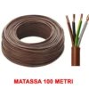 Cavo elettrico quadripolare FS18OR 4 x 1,5 marrone matassa mt.100