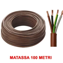 Cavo elettrico quadripolare FS18OR 4 x 1,5 marrone matassa mt.100