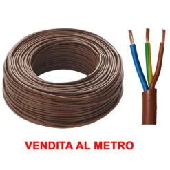 Cavo elettrico tripolare FS18OR 3 x 1,5 marrone vendita al metro