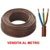 Cavo elettrico tripolare FS18OR 3 x 2,5 marrone vendita al metro