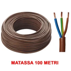 Cavo elettrico tripolare FS18OR18 3 x 2,5 marrone matassa mt.100