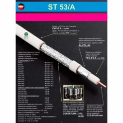 Cavo tv coassiale Messi e Paoloni ST53/A mm.5 Classe B mt.100