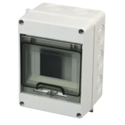Centralino a parete da esterno a tenuta stagna IP65 3/5 moduli con sportello MARLANVIL quadro elettrico