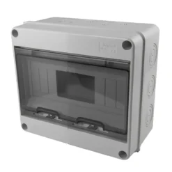 Centralino a parete da esterno a tenuta stagna IP65 4/8 moduli con sportello MARLANVIL quadro elettrico