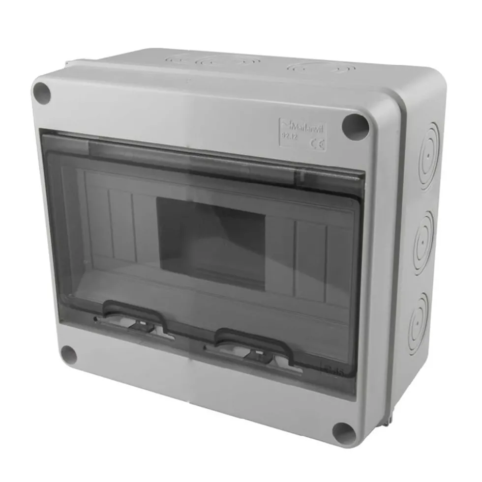 Centralino a parete da esterno a tenuta stagna IP65 4/8 moduli con sportello MARLANVIL quadro elettrico