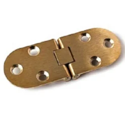 Cerniera a biscotto con fermo mm.30 x 80 in ottone satinato