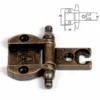 Cerniera antichizzata A0055 ottone bronzato patinato per mobili antichi arte povera