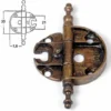 Cerniera antichizzata A0057 ottone bronzato patinato per mobili antichi arte povera