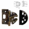 Cerniera antichizzata A0061 ottone bronzato patinato per mobili antichi arte povera