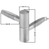Cerniera anuba cromo opaco d.14 x 48 per porte e finestre in legno