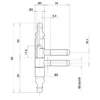Cerniera anuba stile barocco mm.9 bronzata per mobili