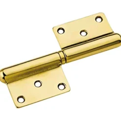 Cerniera grossezza per porte mm.120 x 75 ottone lucido DX e SX