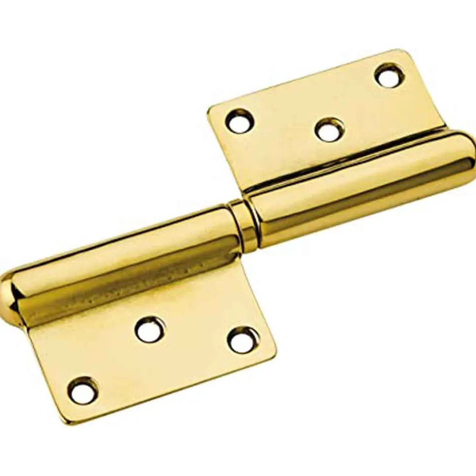 Cerniera grossezza per porte mm.120 x 75 ottone lucido DX e SX