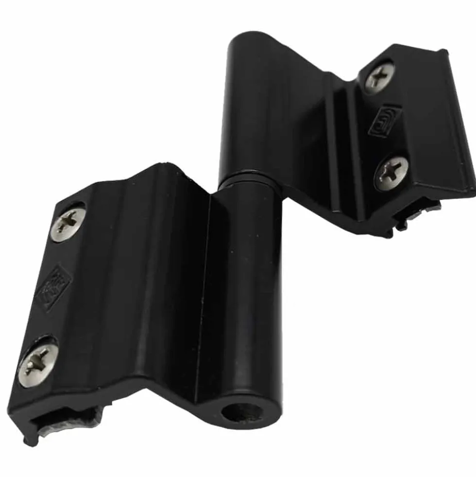 Cerniera piana per infissi in alluminio R40 destra e sinistra art. 9616.3 nera RAL9005