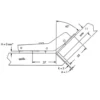 Cerniera Salice C2ABM99 per montaggio anta ad angolo positivo 45° mm.35