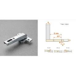Cerniera Salice C2ABN99AC controcollo standard mm.35 94°