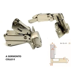 Cerniera Salice C2AFA99 collo 0 basso apertura 165° mm.35 per mobili angolari