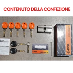 Cilindro europeo MOIA anti bumping con 5 chiavi + 2 da cantiere attive