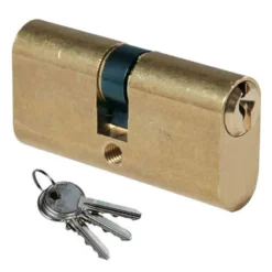 Cilindro ovale ottonato ISEO F3 mm.54 (27+27) con 3 chiavi