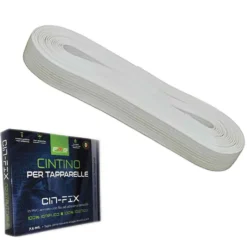 Cintino in pvc rinforzato di alta qualità per tapparelle mt.7,5 bianco FTS