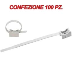 Clips a fascetta fissatubo mm.16/32 per il fissaggio di tubi elettrici cf.100 pz.