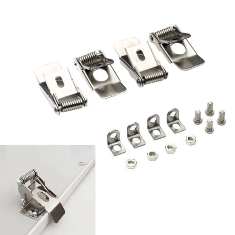 Clips per l' installazione ad incasso in cartongesso di pannelli led