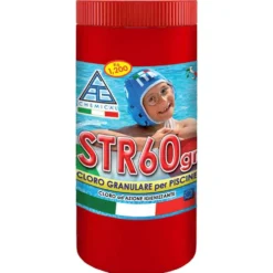 Cloro granulare in polvere ad azione igienizzante per piscine Kg.1,2 STR60GR