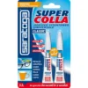 Colla cianoacrilica adesivo cianoacrilato istantaneo SARATOGA SUPERCOLLA conf. doppia gr.3+3