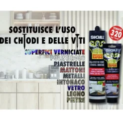 Colla di montaggio rapida effetto ventosa SIGILL ULTRA GRIP cartuccia ml.290
