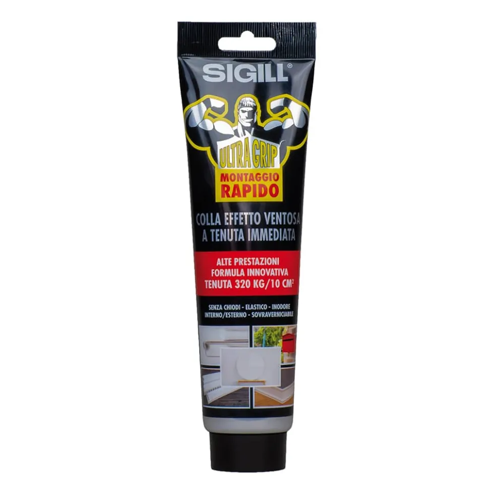 Colla di montaggio rapida effetto ventosa SIGILL ULTRA GRIP tubetto ml.150