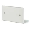 Coperchio per scatola portafrutto a 3 posti mm.115 x 74 bianco con viti