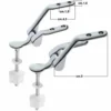 Coppia cerniere cromate di ricambio per sedile wc CONCA IDEAL STANDARD