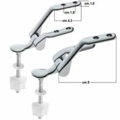 Coppia cerniere cromate di ricambio per sedile wc CONCA IDEAL STANDARD
