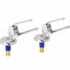 Coppia cerniere cromate sovrapposte con tasselli per sedile copri wc Cesame - Azzurra 111-301