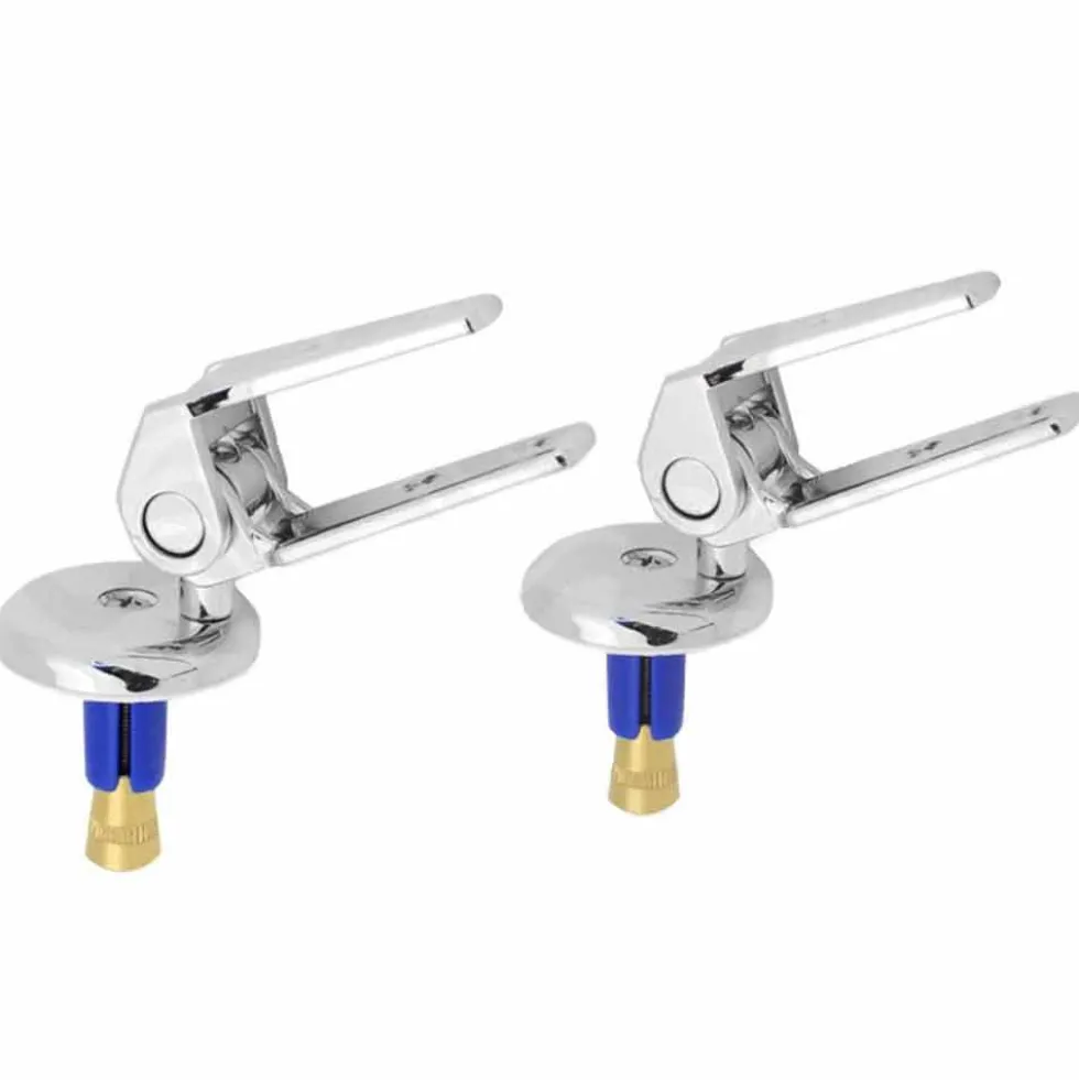 Coppia cerniere cromate sovrapposte con tasselli per sedile copri wc Cesame - Azzurra 111-301