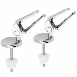 Coppia cerniere cromate sovrapposte per sedile copri wc Cesame - Azzurra 111-300