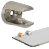 Coppia reggimensola per vetro mm.25 x 30 nikel satinato spessore max 10 mm. PINCO