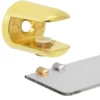 Coppia reggimensola per vetro mm.25 x 30 oro spessore max 10 mm. PINCO